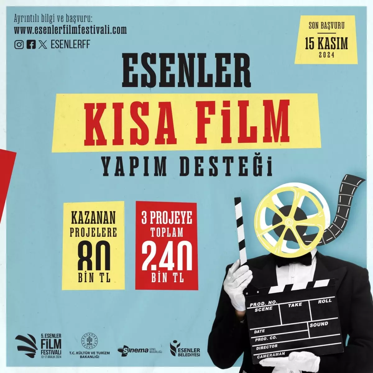 Esenler Film Festivali’nde Kısa Film Yapım Desteği Başvuruları Başladı